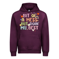 Mauve Wine bit of a mess but doin' my best Urban Hoodie - MaliasSmallBusiness