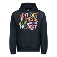 Navy bit of a mess but doin' my best Urban Hoodie - MaliasSmallBusiness