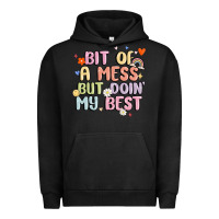 Pigment Black bit of a mess but doin' my best Urban Hoodie - MaliasSmallBusiness