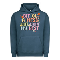Pigment Midnight Navy bit of a mess but doin' my best Urban Hoodie - MaliasSmallBusiness
