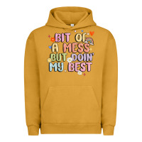 Pigment Peanut Butter bit of a mess but doin' my best Urban Hoodie - MaliasSmallBusiness