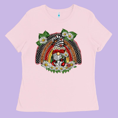 Ladybuy Gnomies Rainbow Ladies Tee Designed By Barkaloodesign
