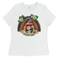 White ladybuy gnomies rainbow Ladies Tee - BarkalooDesign