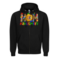 Black mom #autism life Zipper Hoodie - Zillion Design Studio