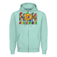 Seafoam mom #autism life Zipper Hoodie - Zillion Design Studio