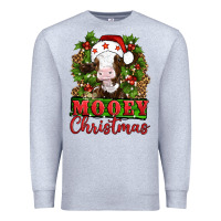 Heather Grey Mooey christmas Premium Sweatshirt - Artiststas