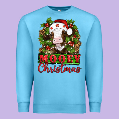 Mooey Christmas Premium Sweatshirt Designed By Artiststas