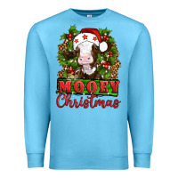 Ocean Blue Mooey christmas Premium Sweatshirt - Artiststas