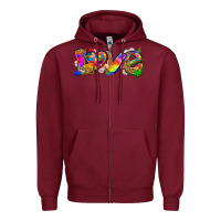 Burgundy love autism Zipper Hoodie - Zillion Design Studio
