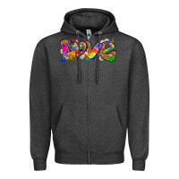 Charcoal Heather love autism Zipper Hoodie - Zillion Design Studio