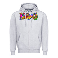 Heather Grey love autism Zipper Hoodie - Zillion Design Studio