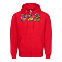 Red love autism Zipper Hoodie - Zillion Design Studio