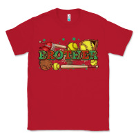 Red brother softball Classic Tee - Zillion Design Studio