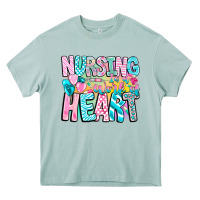 Nursing Is A Work Of Heart Heavy Core Tee | Teevron