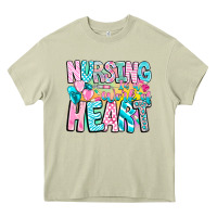 Mossy Nursing is a work of heart Heavy Core Tee - CowhideDigitalArt