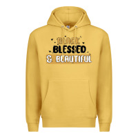Antique Gold black blessed & beautiful Premium Hoodie - MaliasSmallBusiness