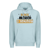 Blue Mist black blessed & beautiful Premium Hoodie - MaliasSmallBusiness
