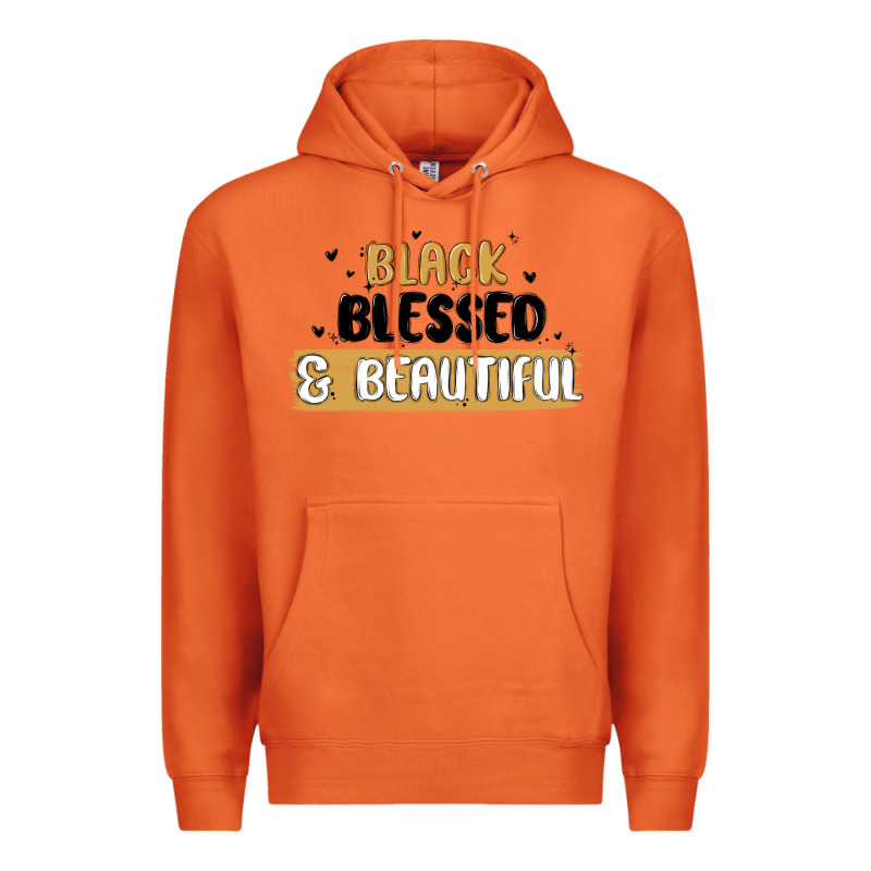 Black Blessed & Beautiful Premium Hoodie by MaliasSmallBusiness | Teevron