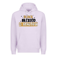 Lilac black blessed & beautiful Premium Hoodie - MaliasSmallBusiness