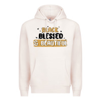 Pale Pink black blessed & beautiful Premium Hoodie - MaliasSmallBusiness
