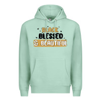 Seafoam black blessed & beautiful Premium Hoodie - MaliasSmallBusiness