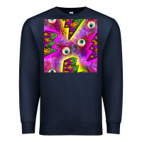 Navy halloween thunders seamless pattern Premium Sweatshirt - BundleAndBundleShop