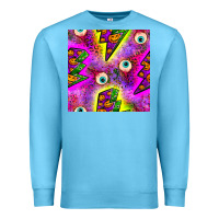 Ocean Blue halloween thunders seamless pattern Premium Sweatshirt - BundleAndBundleShop