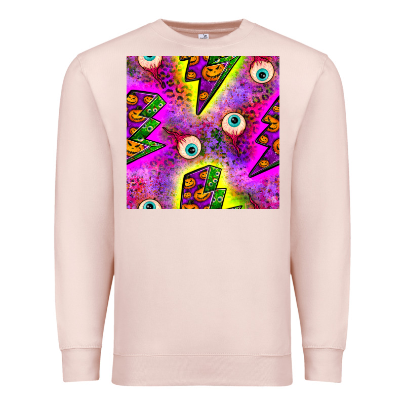 Halloween Thunders Seamless Pattern Premium Sweatshirt by BundleAndBundleShop | Teevron