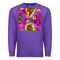 Purple halloween thunders seamless pattern Premium Sweatshirt - BundleAndBundleShop