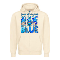 Sandshell in april we wear blue autism gnomes Zipper Hoodie - Zillion Design Studio