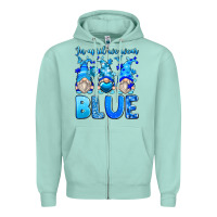Seafoam in april we wear blue autism gnomes Zipper Hoodie - Zillion Design Studio