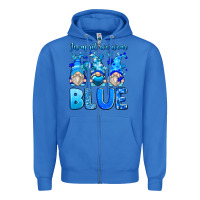 True Royal in april we wear blue autism gnomes Zipper Hoodie - Zillion Design Studio