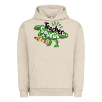 Pigment French Oak teacher saurus Urban Hoodie - MaliasSmallBusiness