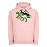 Pigment Salmon teacher saurus Urban Hoodie - MaliasSmallBusiness