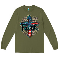 Army Green faith usa Long Sleeve Tee - Zillion Design Studio