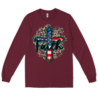 Burgundy faith usa Long Sleeve Tee - Zillion Design Studio