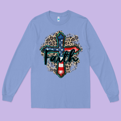 Faith Usa Long Sleeve Tee Designed By Zillion Design Studio