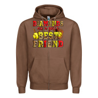 Chestnut diamonds are a girl's best friend softball Zipper Hoodie - Zillion Design Studio