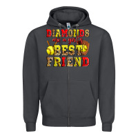 Smoke diamonds are a girl's best friend softball Zipper Hoodie - Zillion Design Studio