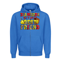 True Royal diamonds are a girl's best friend softball Zipper Hoodie - Zillion Design Studio