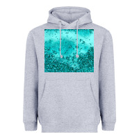 Heather Grey turquoise glitter Heavyweight Hoodie - JahusDesignShop