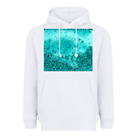 White turquoise glitter Heavyweight Hoodie - JahusDesignShop
