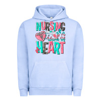 Pigment Grape Ice nursing is a work of heart Urban Hoodie - NancyCooperArtShop