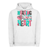 Pigment Lunar Rock nursing is a work of heart Urban Hoodie - NancyCooperArtShop