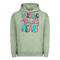 Pigment Oil Green nursing is a work of heart Urban Hoodie - NancyCooperArtShop