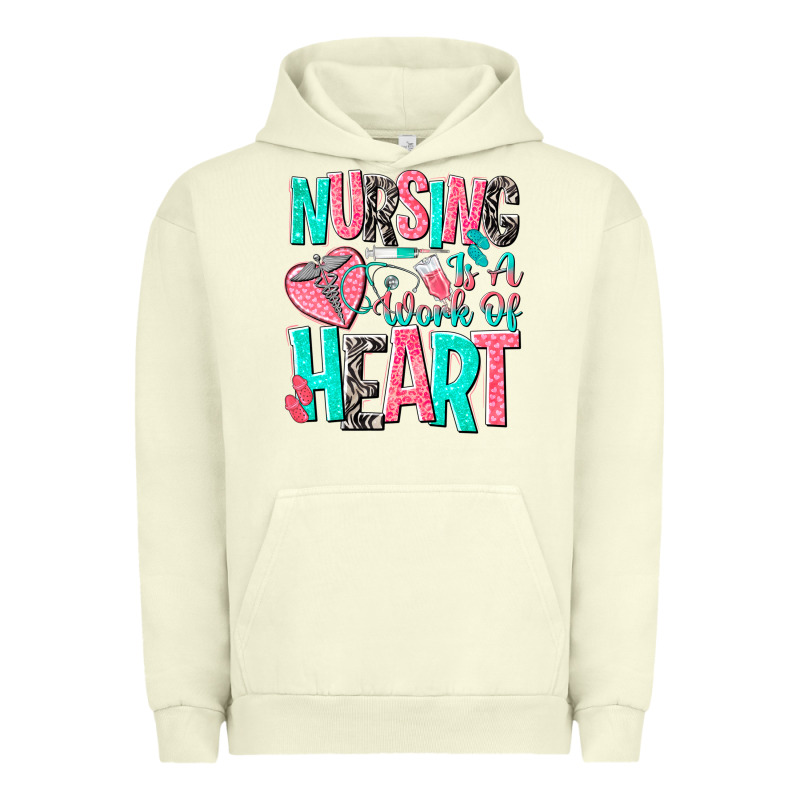 Nursing Is A Work Of Heart Urban Hoodie by NancyCooperArtShop | Teevron