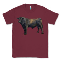 Burgundy black angus bull Classic Tee - RanaPortraitStore