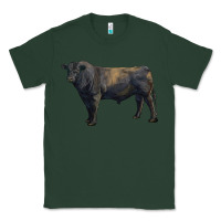 Sports Green black angus bull Classic Tee - RanaPortraitStore