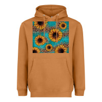 Meerkat sunflower turquoise glitter Heavyweight Hoodie - JahusDesignShop