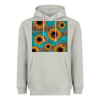 Moon Dust sunflower turquoise glitter Heavyweight Hoodie - JahusDesignShop